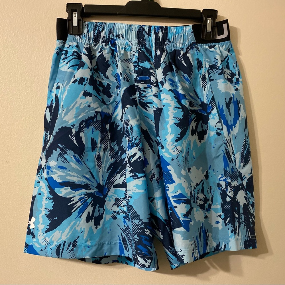 New NWT Under Armour Mens Woven‎ Adapt Shorts Blue Teal Size Small